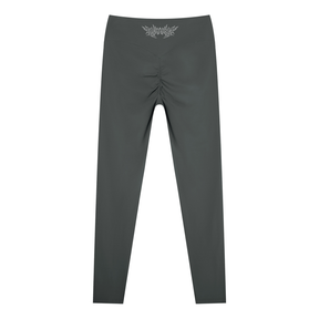 Delicate Metal Font High Waisted Ankle Leggings