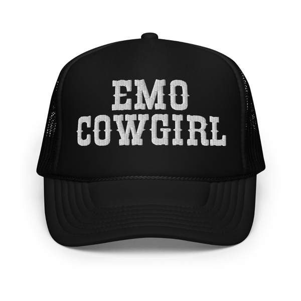 Emo Cowgirl Embroidered Foam Trucker Hat