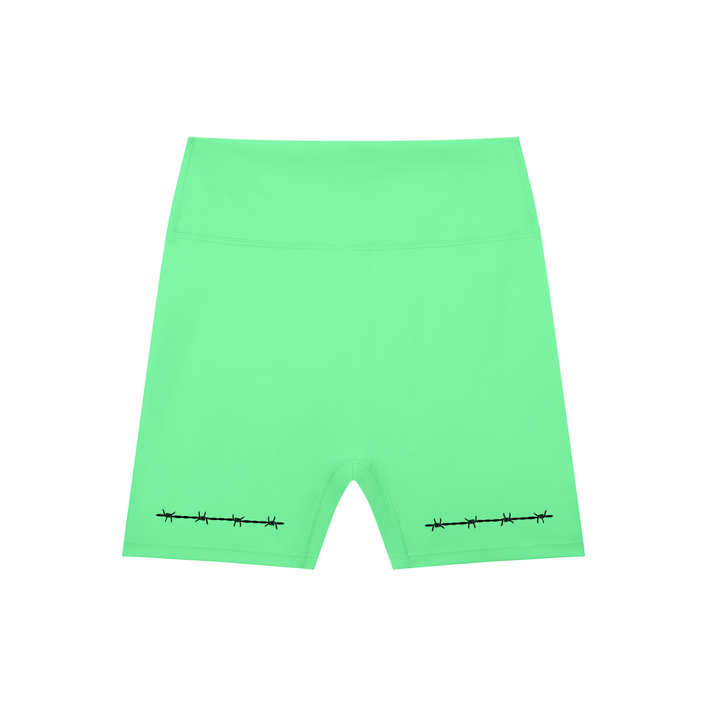 Barbed Wire High-Waisted Scrunch Yoga Shorts