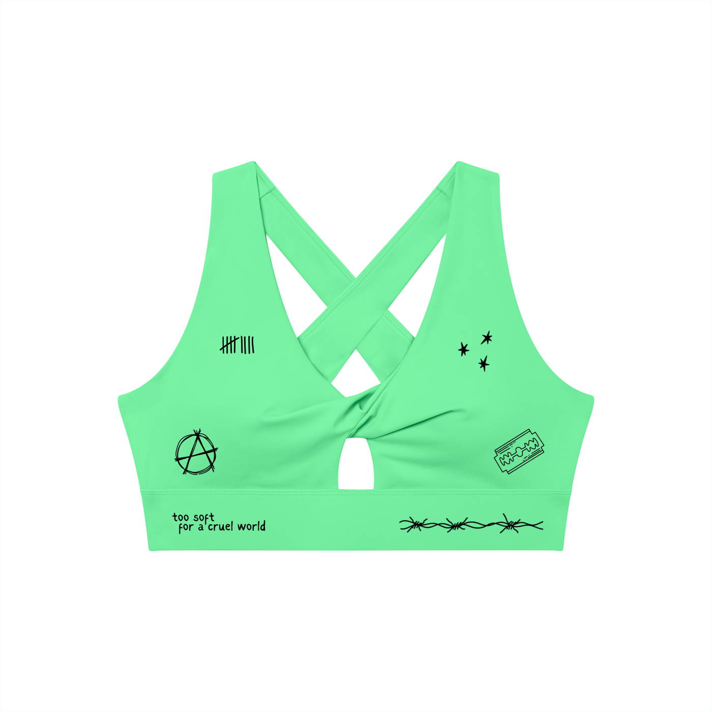 Mental Notes Twist Front Sports Bra