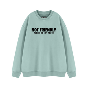 Not Friendly Vintage Wash Fleece Sweatshirt