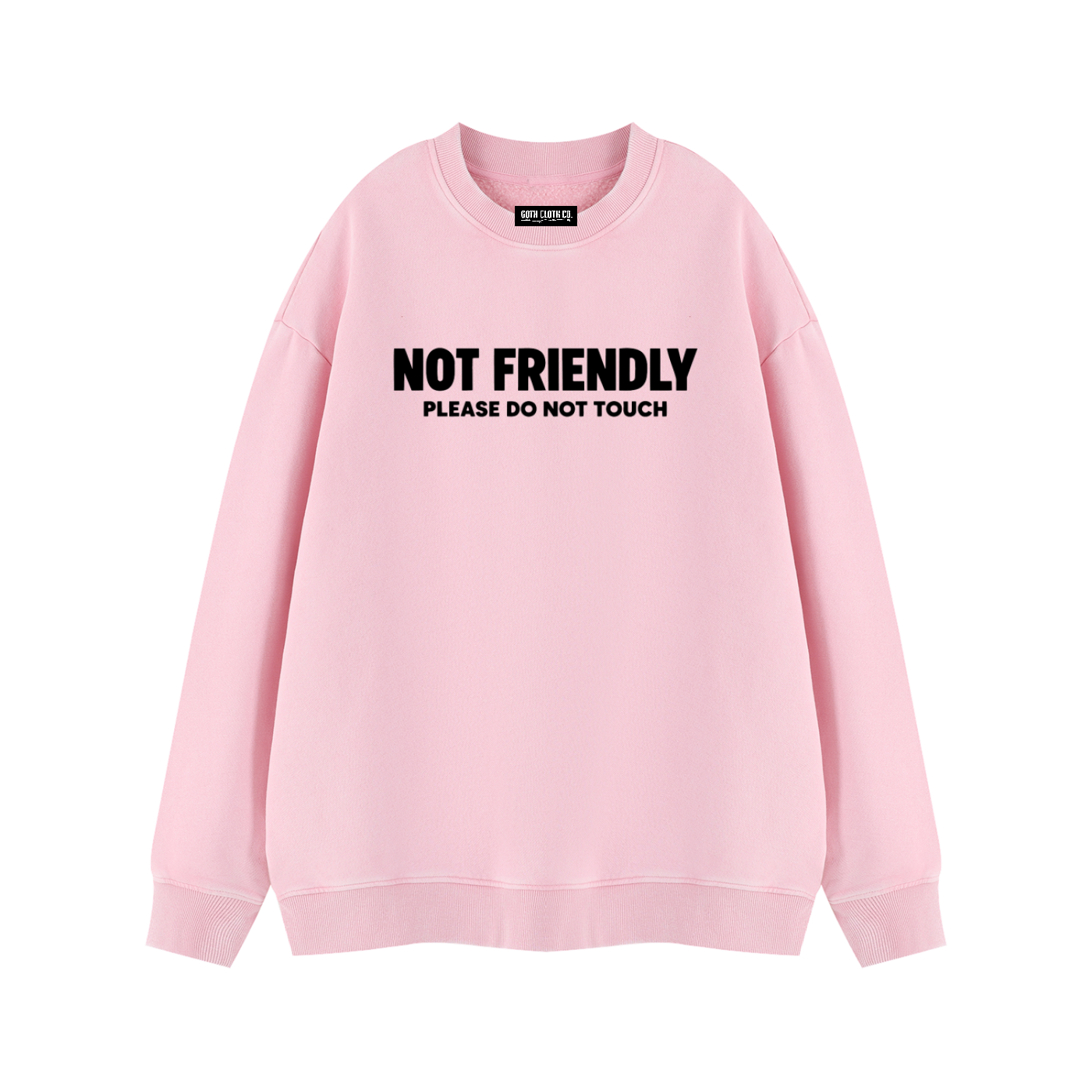 Not Friendly Vintage Wash Fleece Sweatshirt