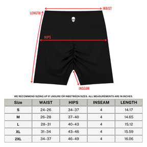 Barbed Wire High-Waisted Scrunch Yoga Shorts