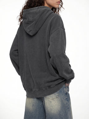 You Deserve to be Happy Acid Wash Fleece Hoodie