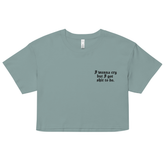 I Wanna Cry Embroidered Crop Top