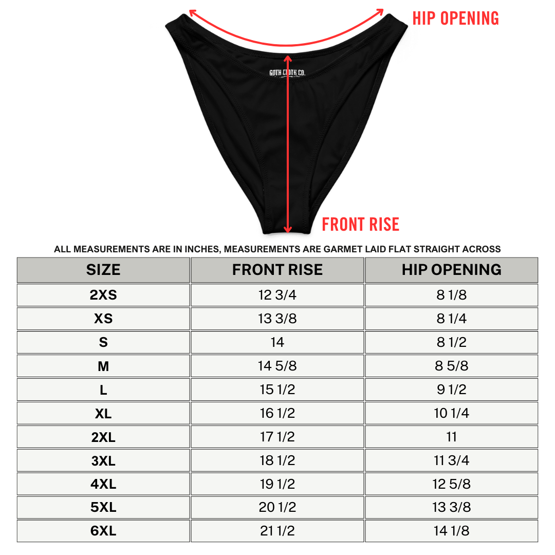 Mourning Rose V-Cut Bikini Bottom