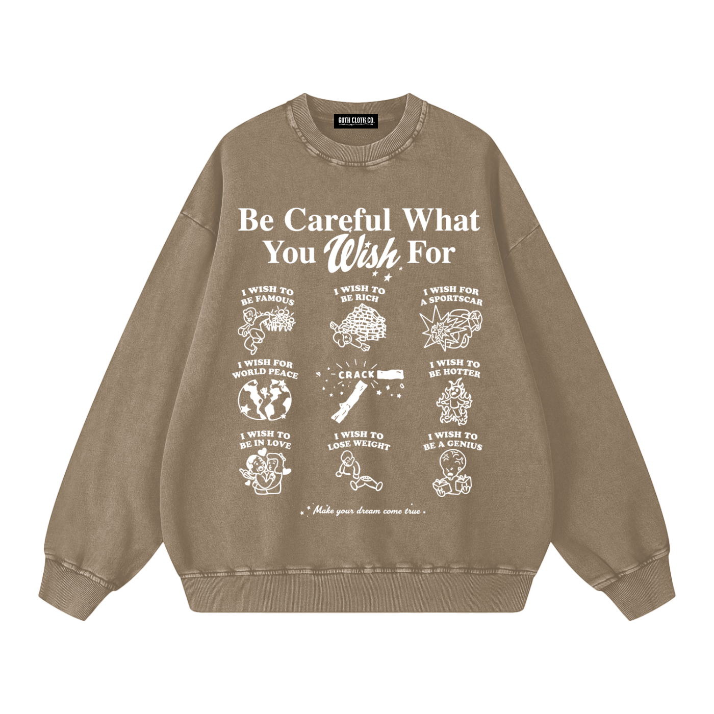 What You Wish For Acid Wash Sweatshirt