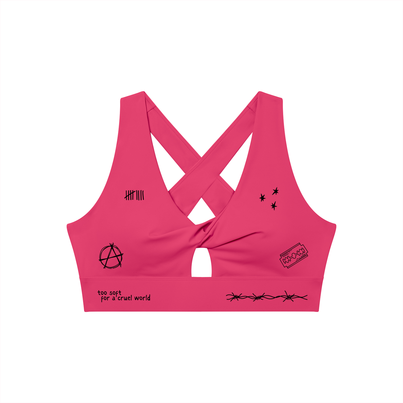 Mental Notes Twist Front Sports Bra