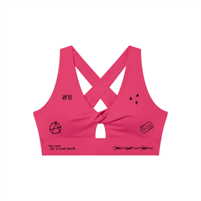 Mental Notes Twist Front Sports Bra