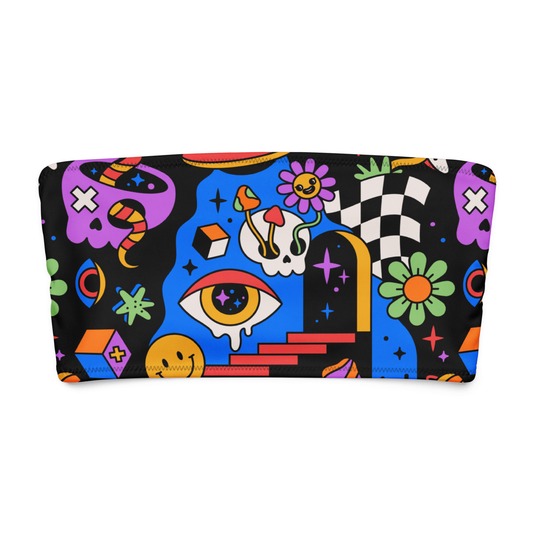 Acid Dreams Bandeau Bikini Top - Goth Cloth Co.6277137_22682