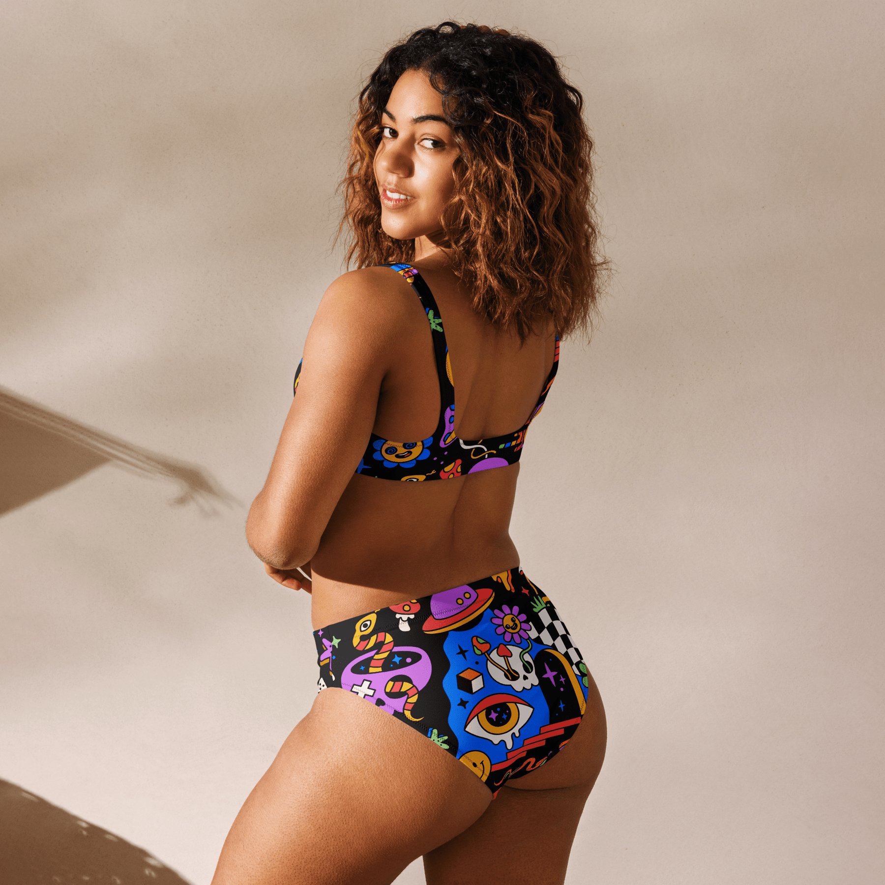 Acid Dreams High Waisted Sport Bikini Bottom - Goth Cloth Co.4032391_12042