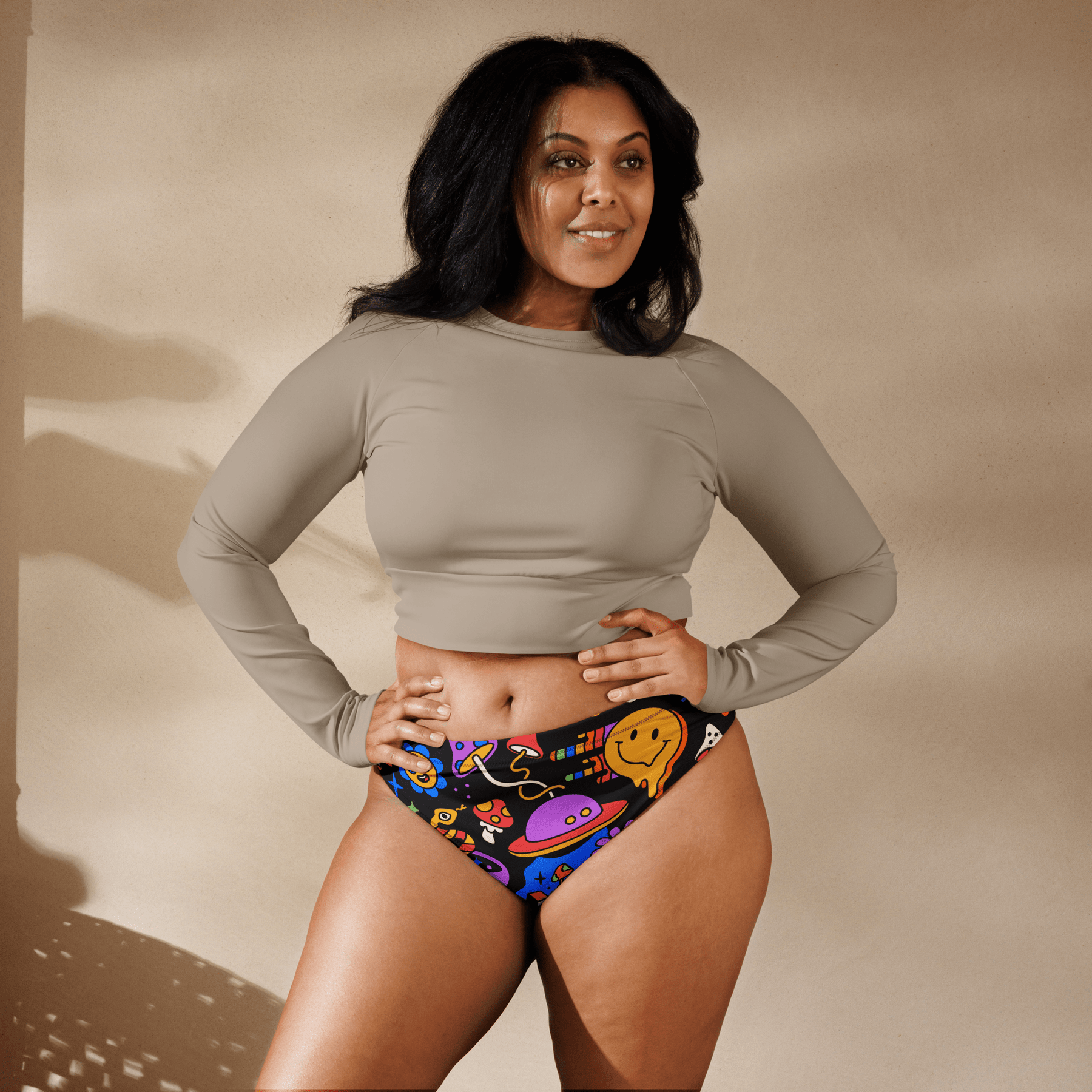 Acid Dreams High Waisted Sport Bikini Bottom - Goth Cloth Co.4032391_12042