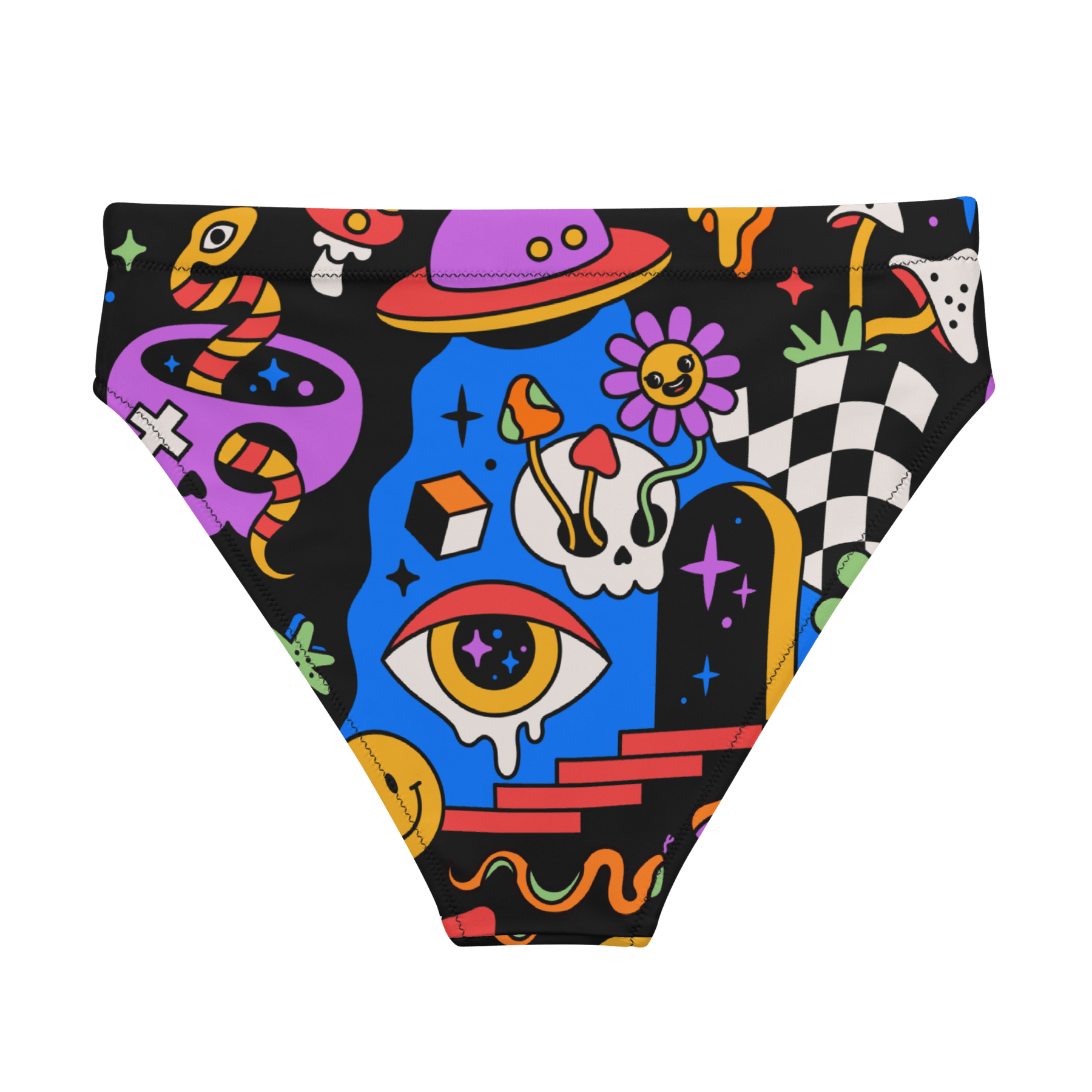 Acid Dreams High Waisted Sport Bikini Bottom - Goth Cloth Co.4032391_12042