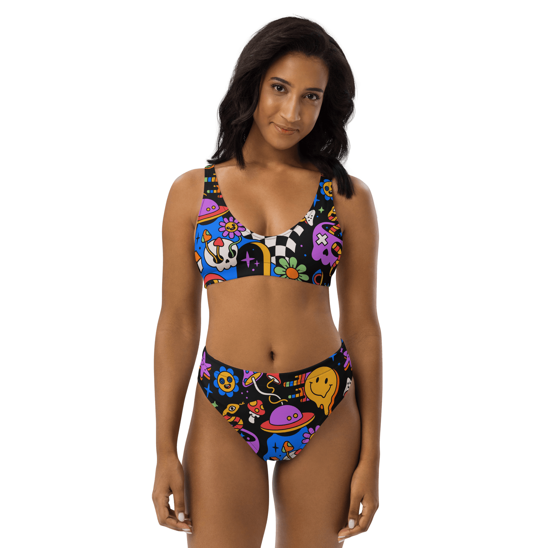 Acid Dreams High Waisted Sport Bikini Bottom - Goth Cloth Co.4032391_12042