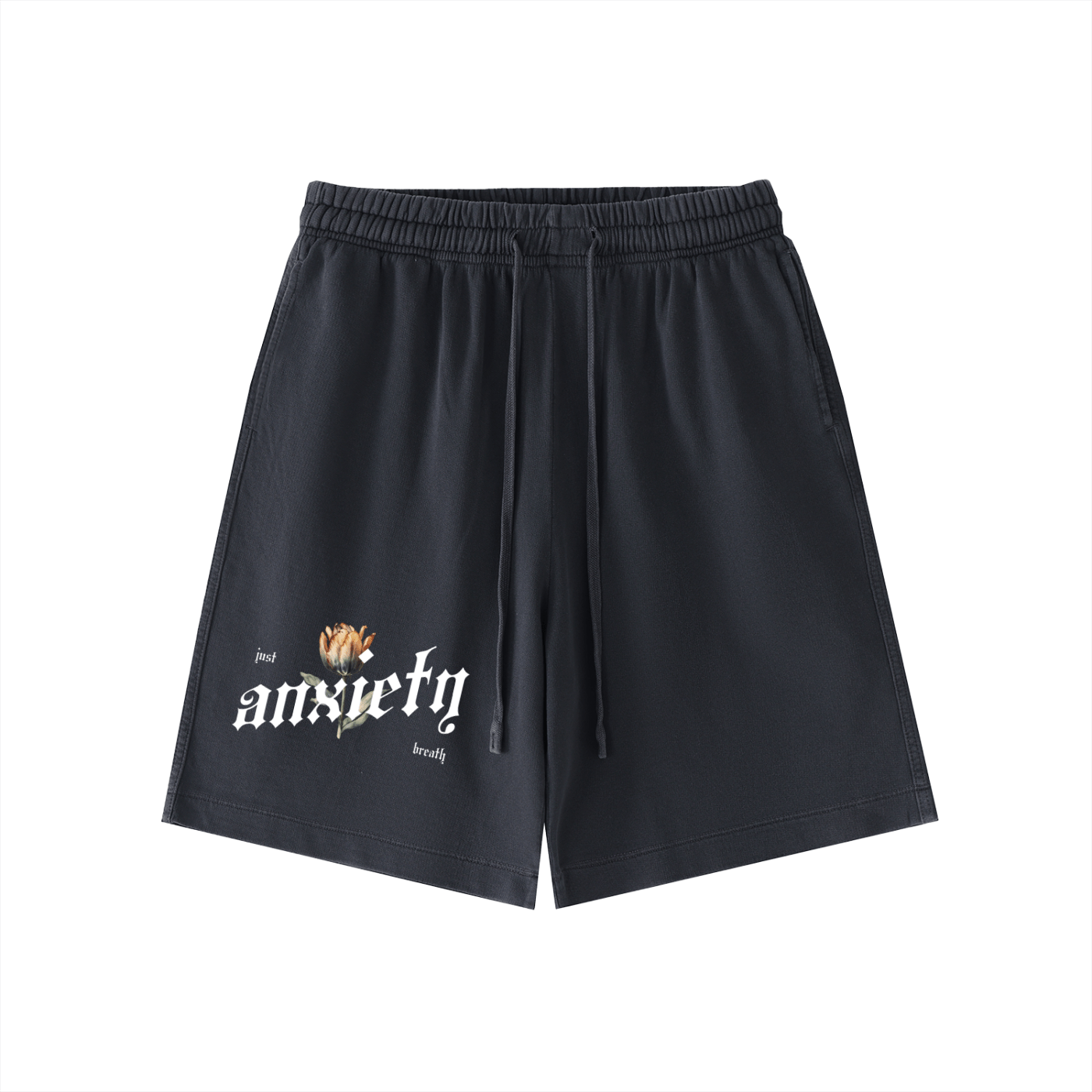 Anxiety Vintage Wash Cotton Shorts - Goth Cloth Co.251219PODPW0455001