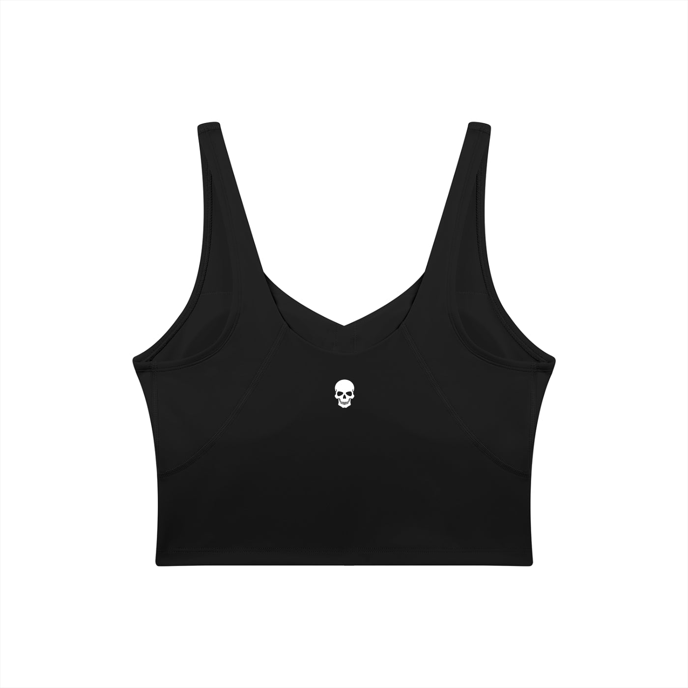 Anxious V-Neck Long Line Sports Bra - Goth Cloth Co.gymwear260709PODAC1361021