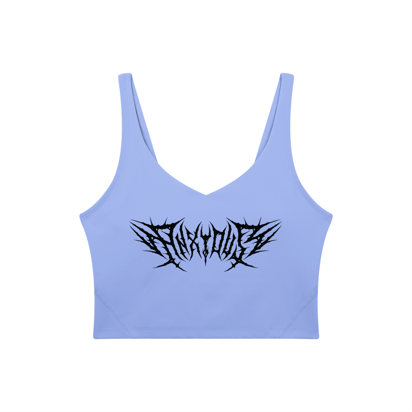 Anxious V-Neck Long Line Sports Bra - Goth Cloth Co.gymwear260805PODAC2659011
