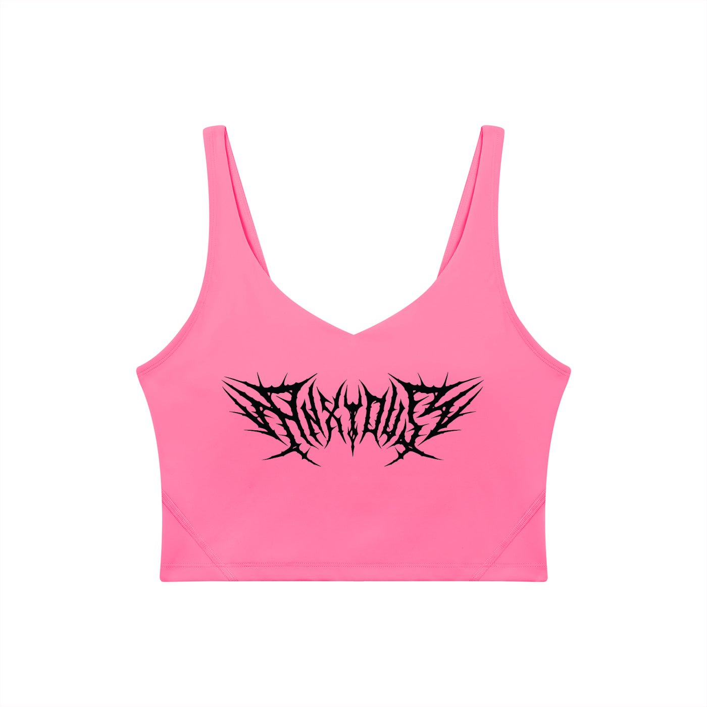 Anxious V-Neck Long Line Sports Bra - Goth Cloth Co.gymwear260805PODAC2659016