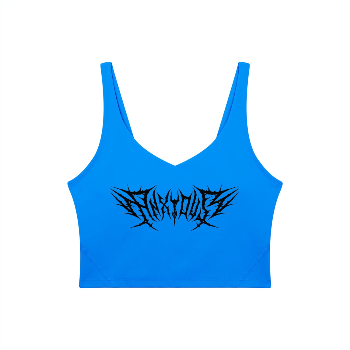 Anxious V-Neck Long Line Sports Bra - Goth Cloth Co.gymwear260805PODAC2659016