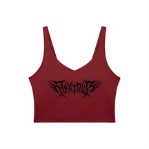 Anxious V-Neck Long Line Sports Bra - Goth Cloth Co.gymwear260805PODAC2659021