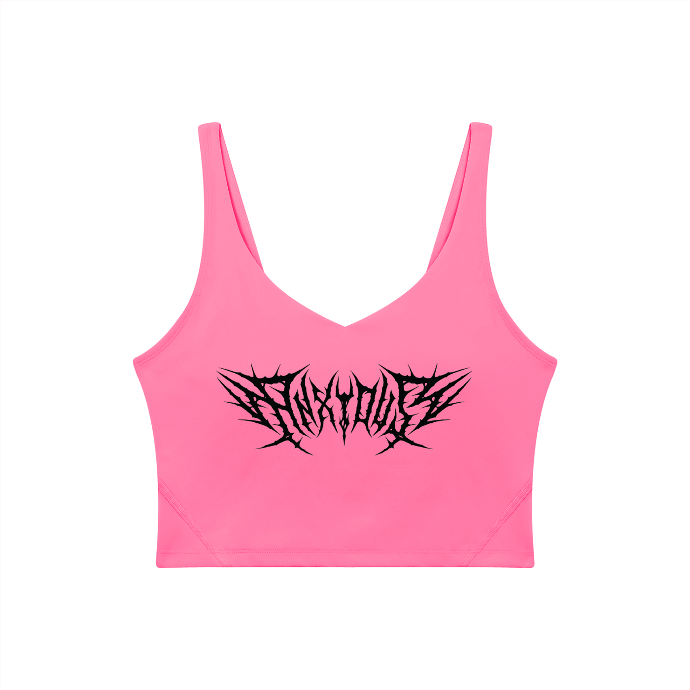 Anxious V-Neck Long Line Sports Bra - Goth Cloth Co.gymwear260805PODAC2659026