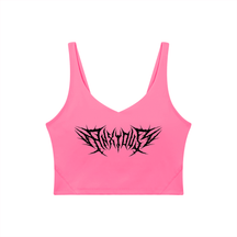 Anxious V-Neck Long Line Sports Bra - Goth Cloth Co.gymwear260805PODAC2659026