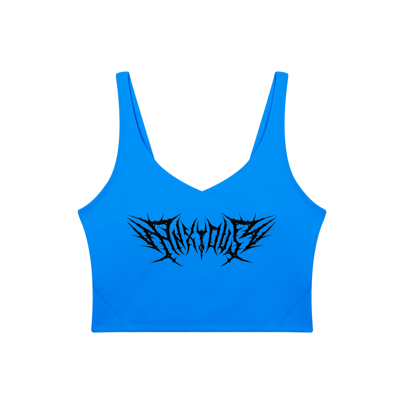Anxious V-Neck Long Line Sports Bra - Goth Cloth Co.gymwear260805PODAC2659036