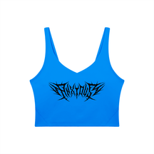 Anxious V-Neck Long Line Sports Bra - Goth Cloth Co.gymwear260805PODAC2659036