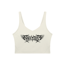 Anxious V-Neck Long Line Sports Bra - Goth Cloth Co.gymwear260805PODAC2711001