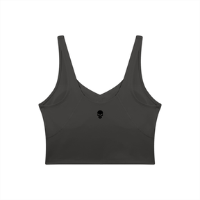 Anxious V-Neck Long Line Sports Bra - Goth Cloth Co.260709PODAC1361016