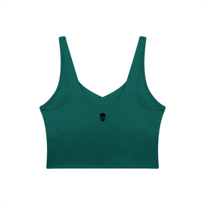 Anxious V-Neck Long Line Sports Bra - Goth Cloth Co.260709PODAC1361021