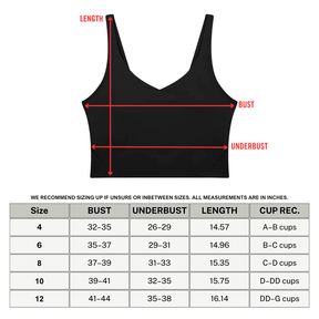 Anxious V-Neck Long Line Sports Bra - Goth Cloth Co.260709PODAC1361026