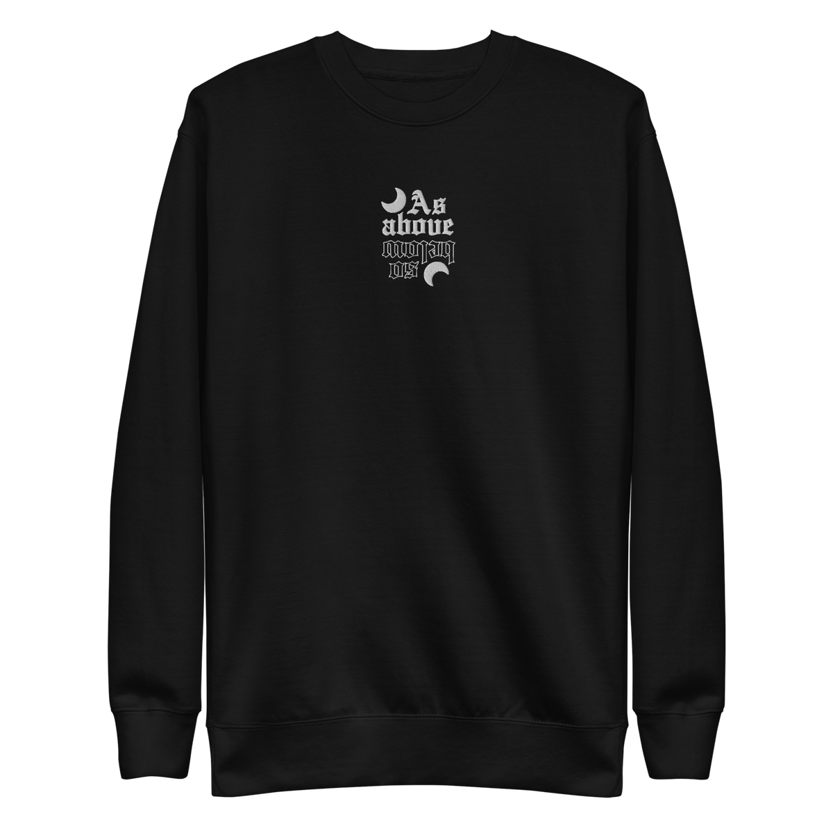 As Above So Below Embroidered Sweatshirt - Goth Cloth Co.4819107_11254