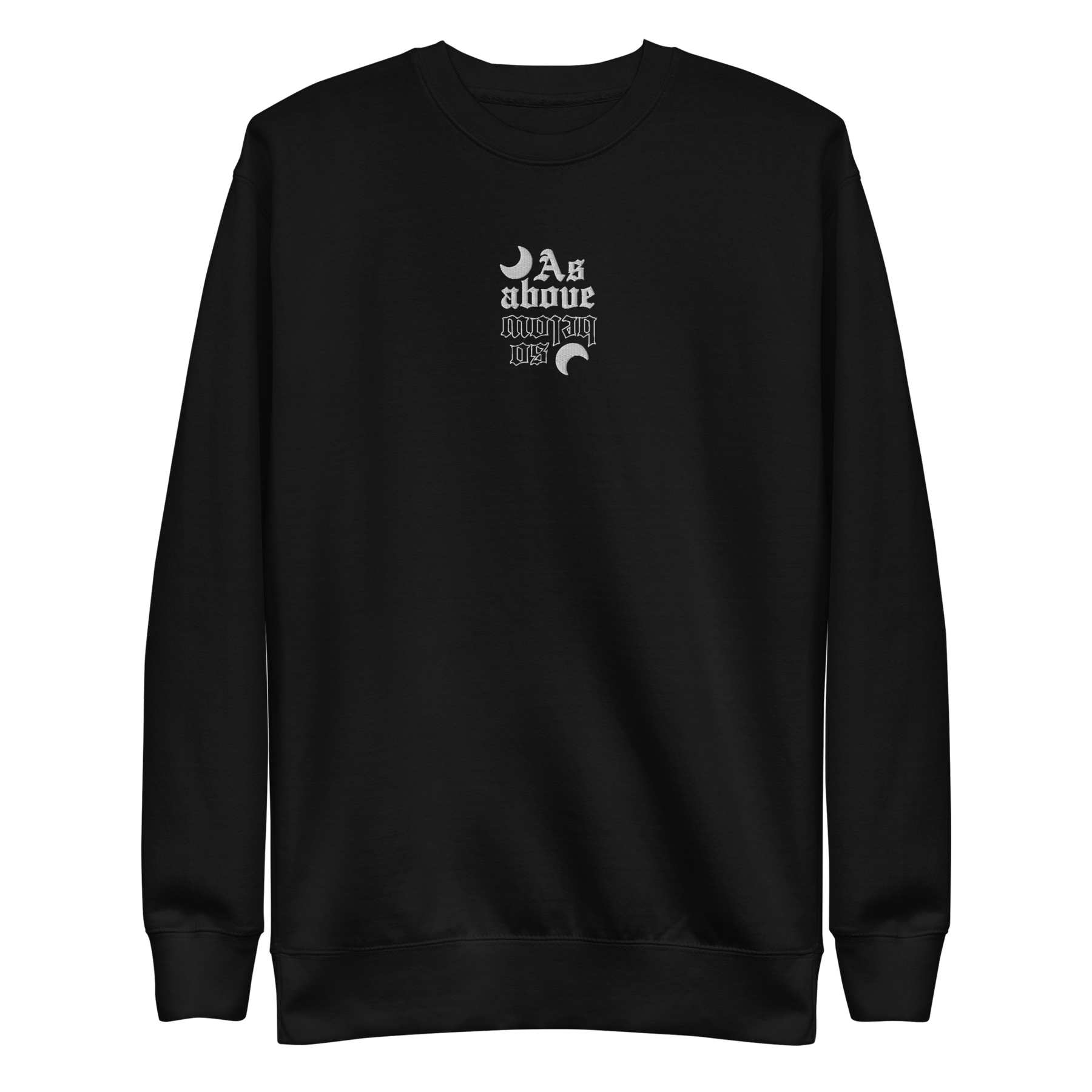 As Above So Below Embroidered Sweatshirt - Goth Cloth Co.4819107_11254