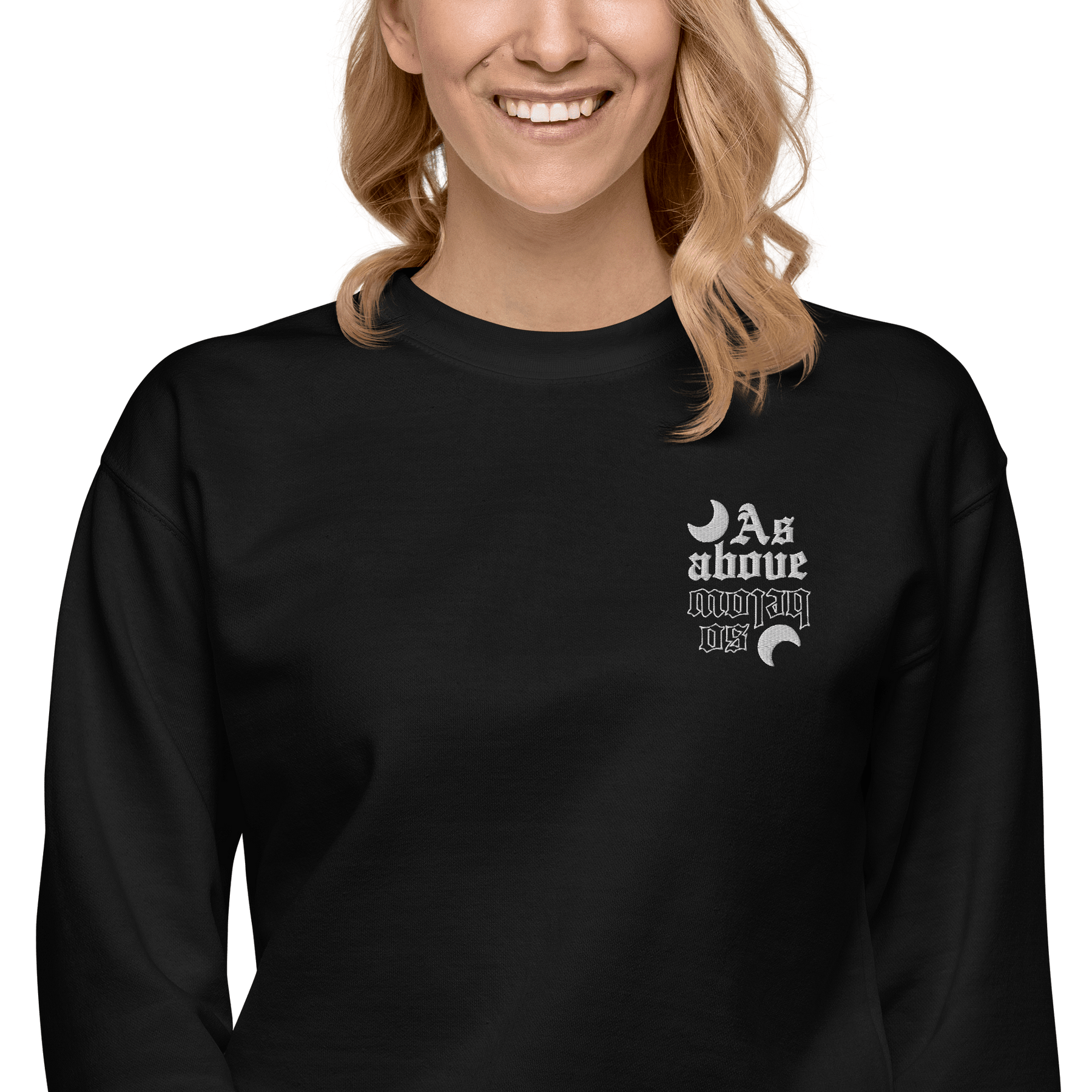 As Above So Below Embroidered Sweatshirt - Goth Cloth Co.4819107_11259