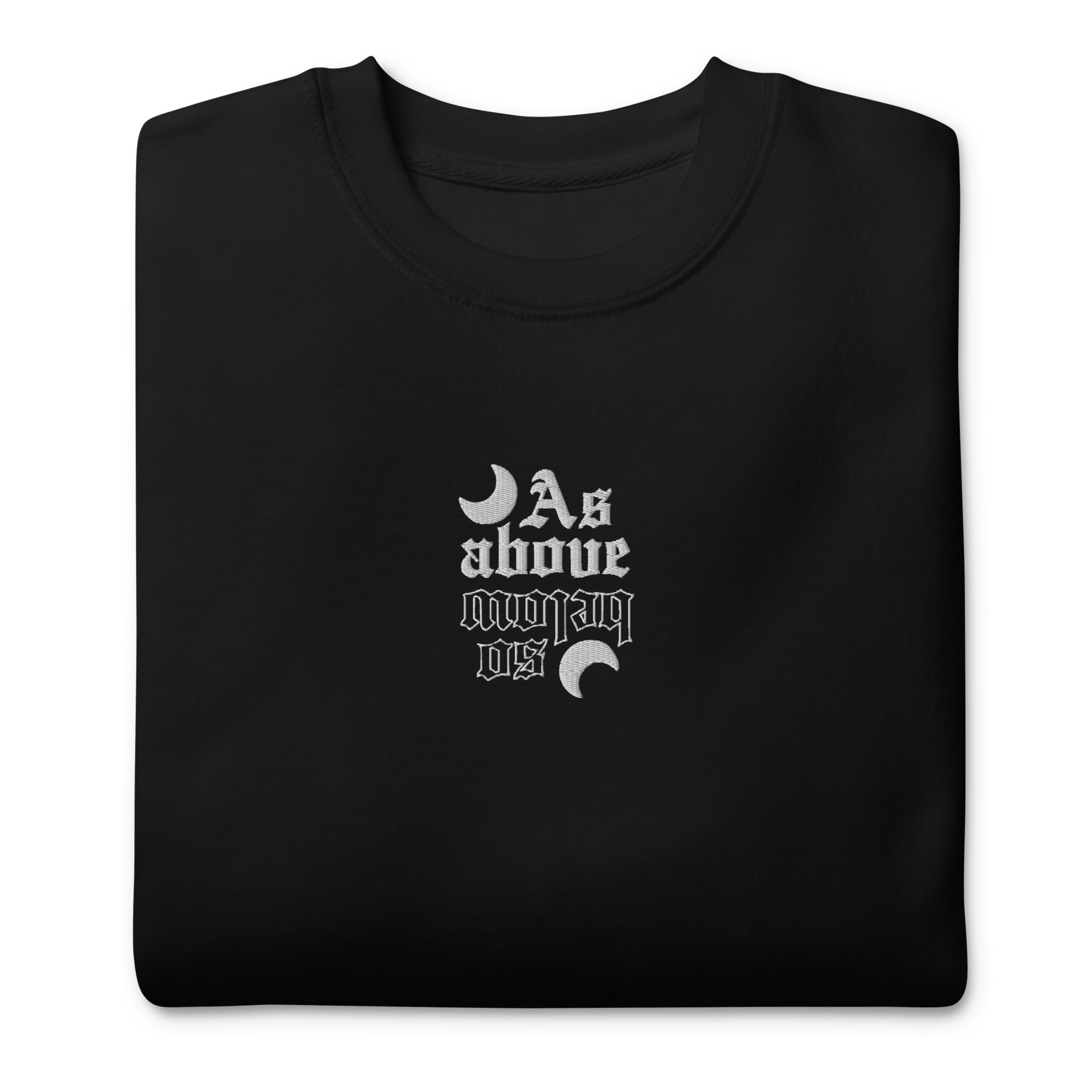 As Above So Below Embroidered Sweatshirt - Goth Cloth Co.4819107_11259