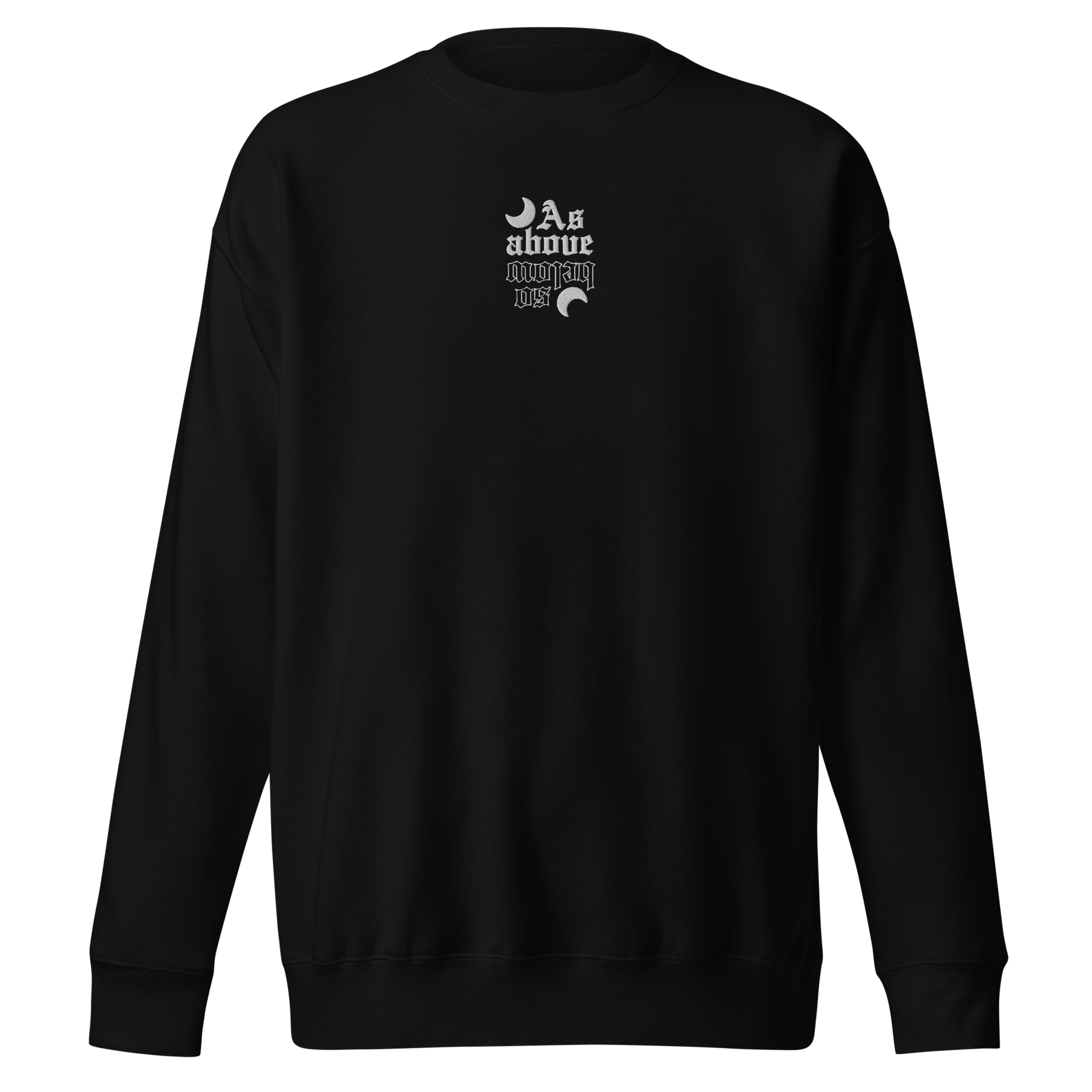 As Above So Below Embroidered Sweatshirt - Goth Cloth Co.4819107_11259