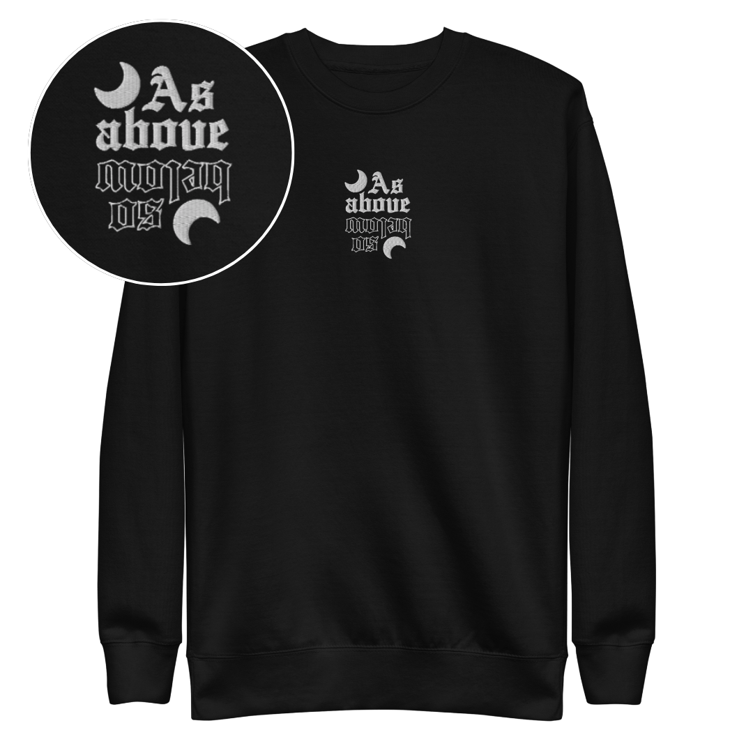 As Above So Below Embroidered Sweatshirt - Goth Cloth Co.Sweatshirts4819107_11254