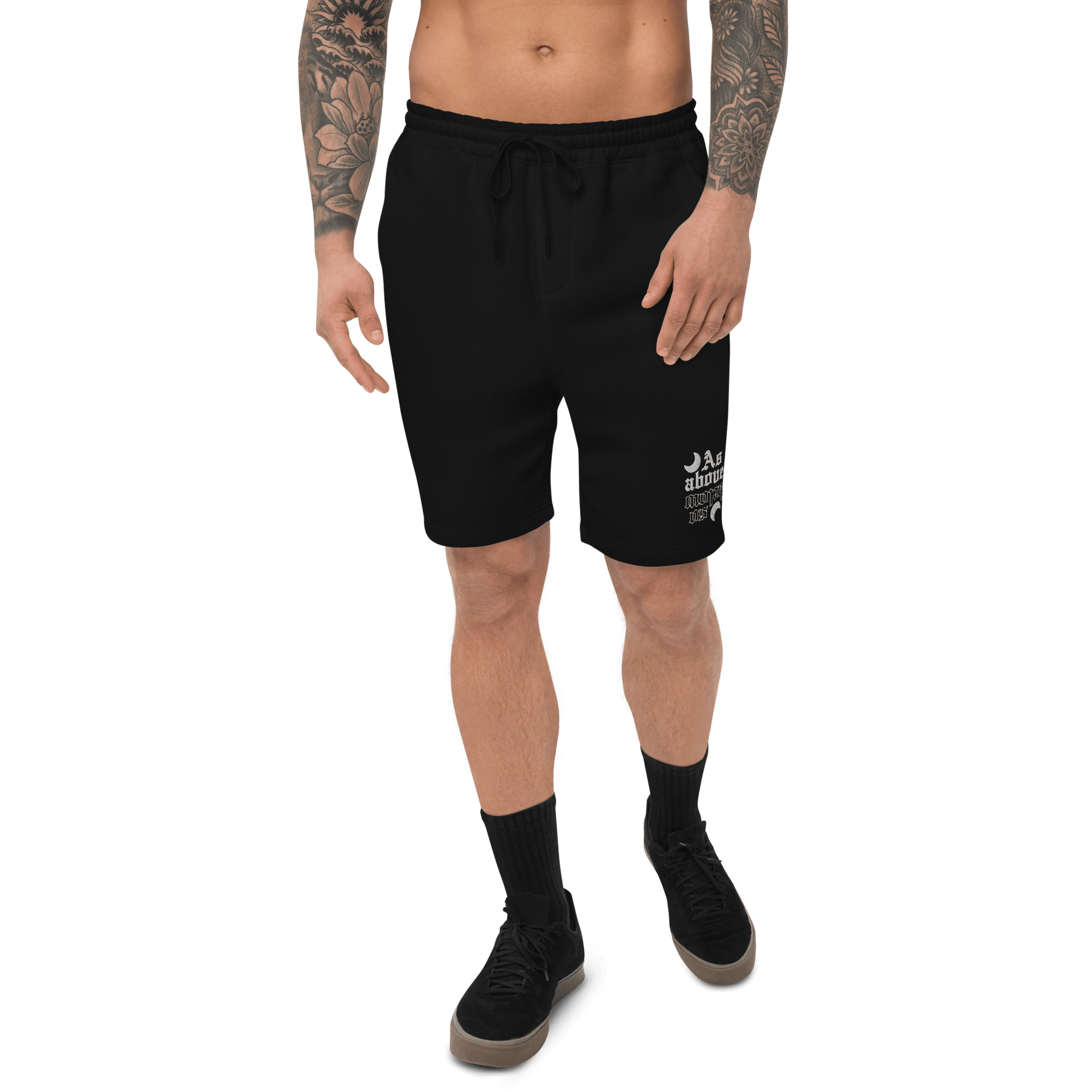 As Above So Below Fleece Shorts - Goth Cloth Co.2603635_12444