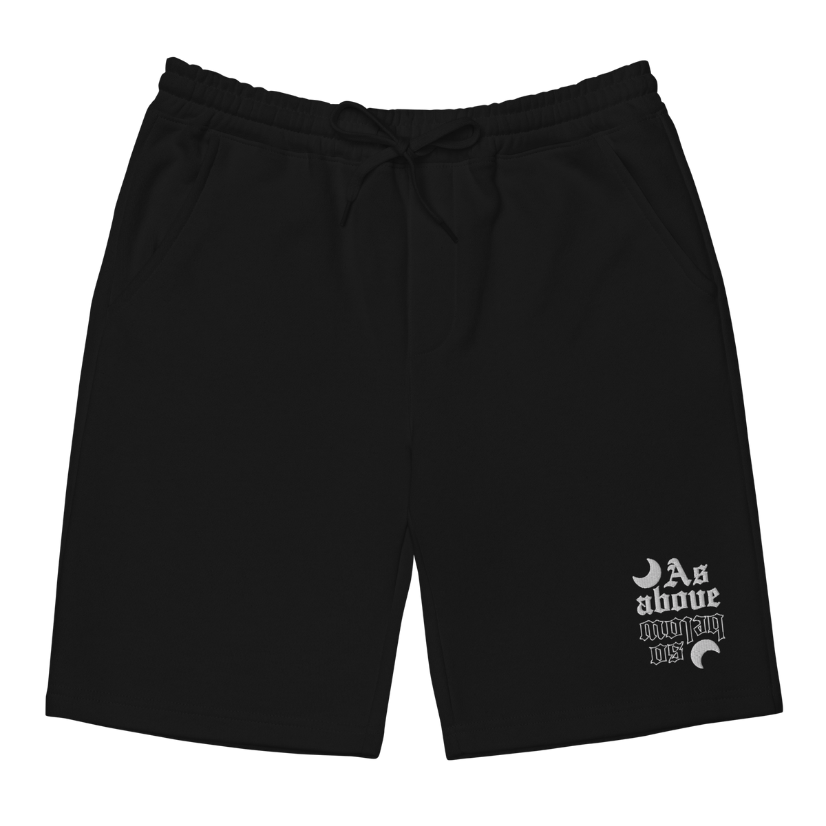 As Above So Below Fleece Shorts - Goth Cloth Co.2603635_12444