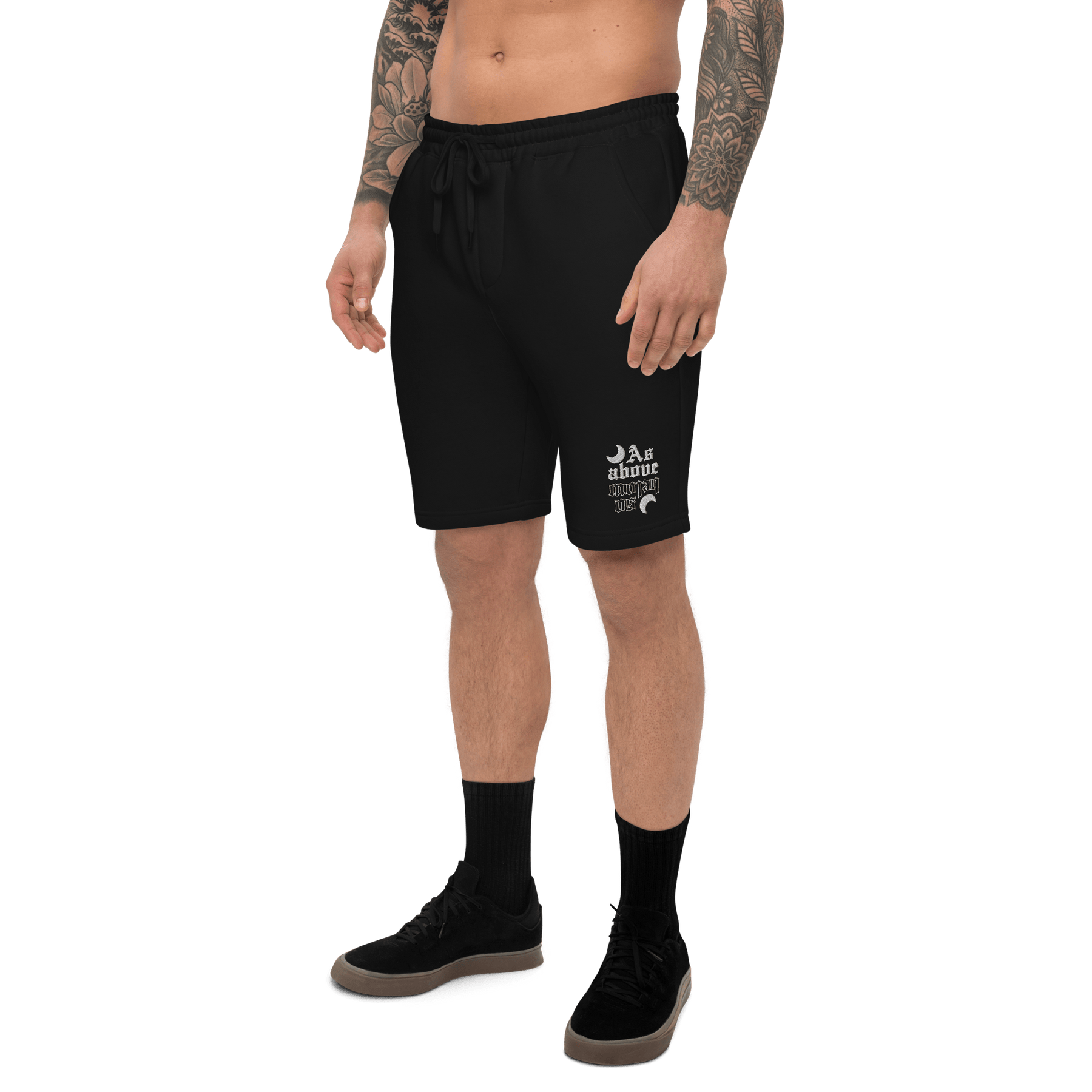 As Above So Below Fleece Shorts - Goth Cloth Co.2603635_12444