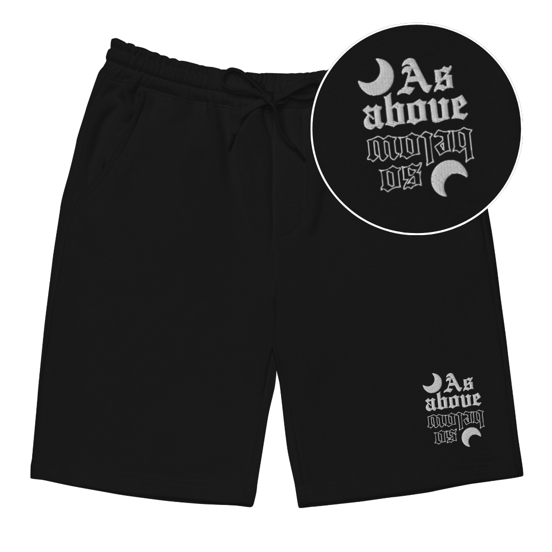 As Above So Below Fleece Shorts - Goth Cloth Co.shorts2603635_12444