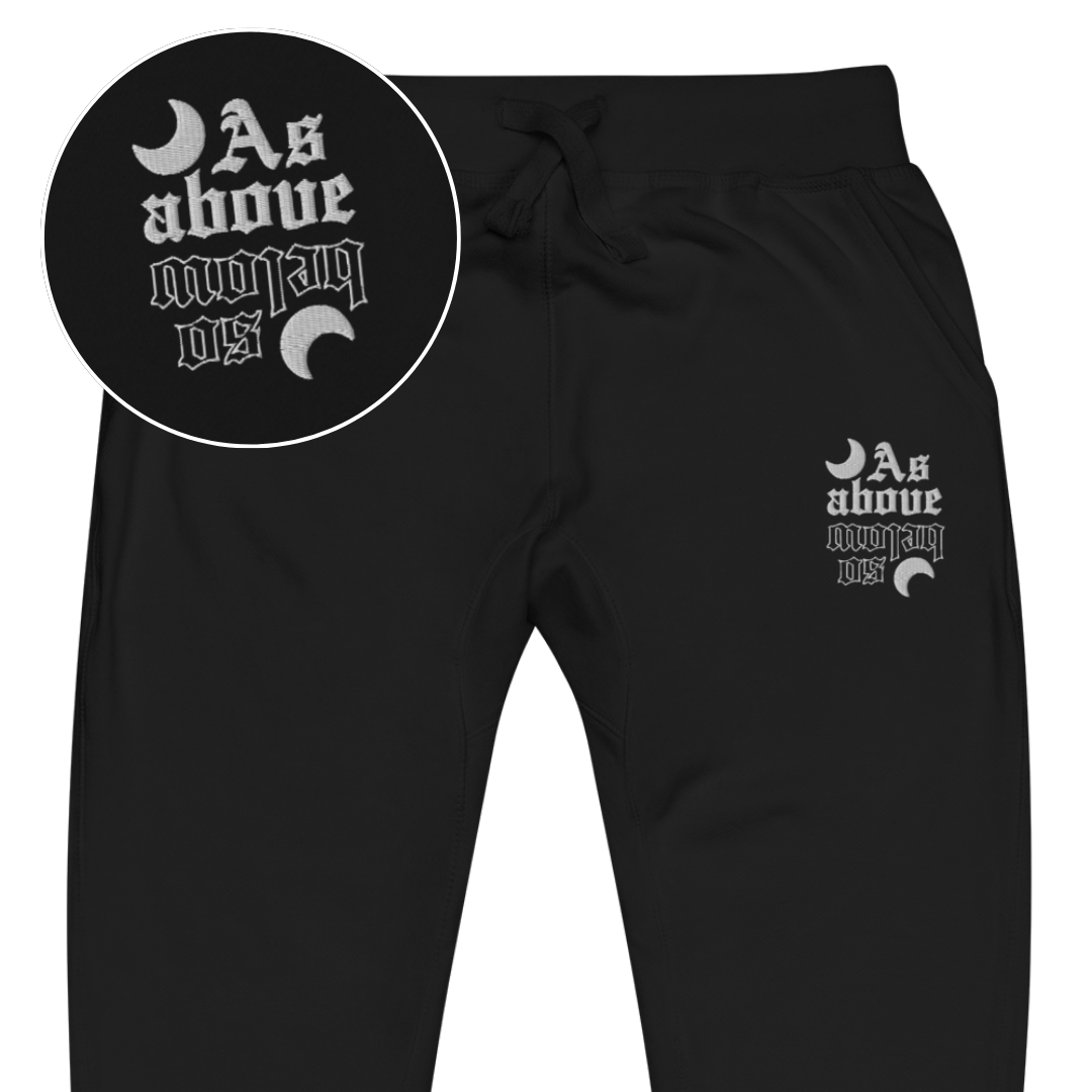 As Above, So Below Fleece Sweatpants (READY TO SHIP) - Goth Cloth Co.HER6341WE