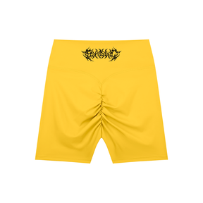Barbed Wire High-Waisted Scrunch Yoga Shorts