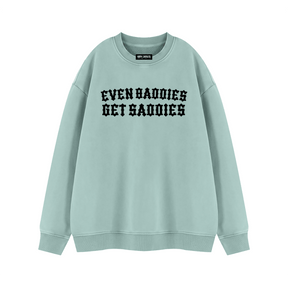 Baddies Get Saddies Vintage Wash Fleece Sweatshirt - Goth Cloth Co.260916PODRA1083011