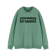 Baddies Get Saddies Vintage Wash Fleece Sweatshirt - Goth Cloth Co.260916PODRA1083021
