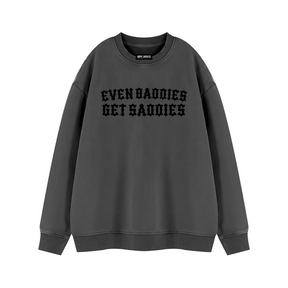Baddies Get Saddies Vintage Wash Fleece Sweatshirt - Goth Cloth Co.260916PODRA1083036