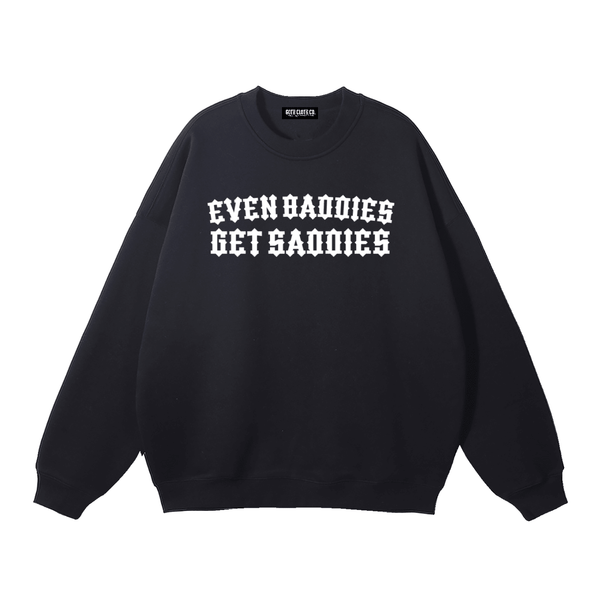 Baddies Get Saddies Vintage Wash Fleece Sweatshirt - Goth Cloth Co.260916PODRA1125001