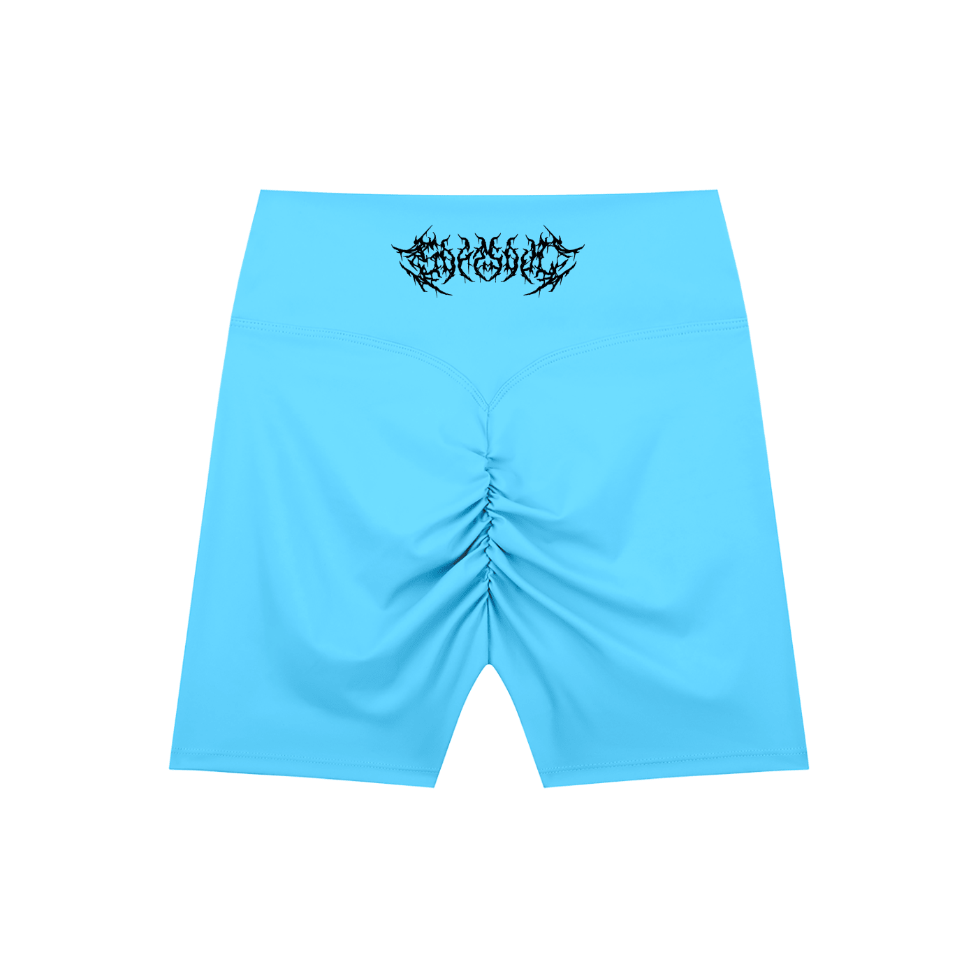 Barbed Wire High-Waisted Scrunch Yoga Shorts - Goth Cloth Co.260709PODBK1838001