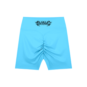 Barbed Wire High-Waisted Scrunch Yoga Shorts - Goth Cloth Co.260709PODBK1838001